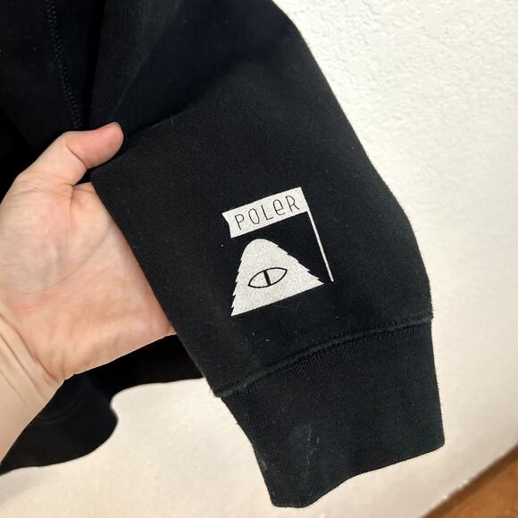 Poler x Rip City Portland Trail Blazers Hoodie Mens Size XL Black Logo Pinwheel - Picture 5 of 6